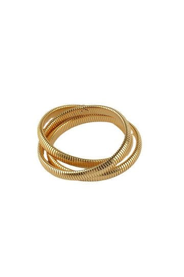 Gold-Plated Coil Bangle - Lyn