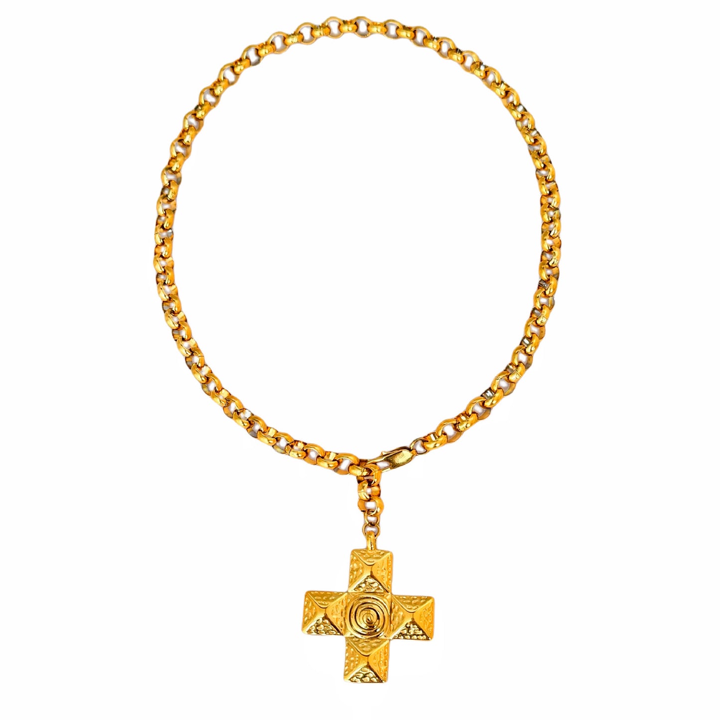 18k Gold Kota Chunky Cross Necklace